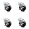Service Caster 4 Inch Soft Rubber Wheel Swivel Bolt Hole Caster Set with Brake SCC-BH20S414-SRS-TLB-4 - alternate 1